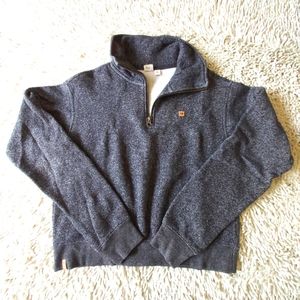 tentree grey salt & pepper quarter zip sweatshirt - size small